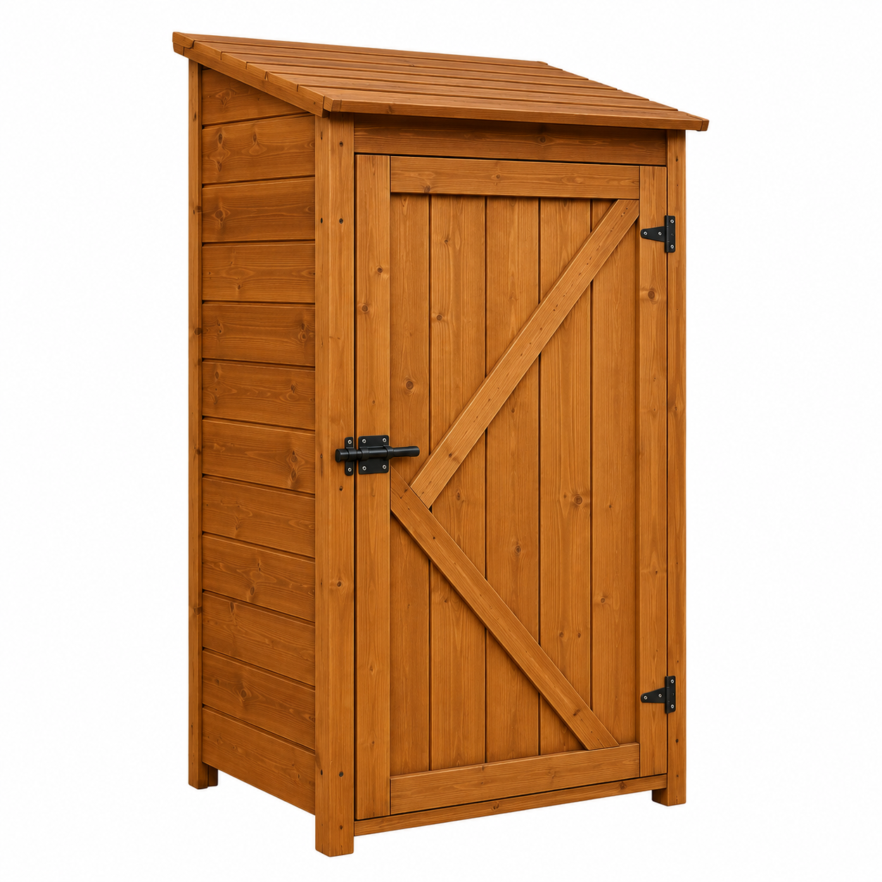 Wooden Storage Shed with Lean-To Roof, 4x3 ft Compact Firewood and Tool Box Easysheddepot Wooden Storage Shed with Lean-To Roof, 4x3 ft Compact Firewood and Tool Box - Image 1