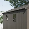 Brown_8x12_plastic_shed_with_windows Kick-it 8x12 Plastic Storage Shed with Floor, Brown